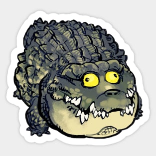 Mudwizard draws the cute chonk crocodile toy front ver. / funny animal memes Sticker